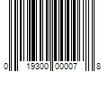 Barcode Image for UPC code 019300000078