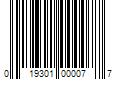 Barcode Image for UPC code 019301000077