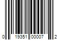 Barcode Image for UPC code 019351000072