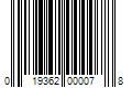 Barcode Image for UPC code 019362000078