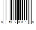 Barcode Image for UPC code 019377000070