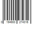 Barcode Image for UPC code 0194900274316