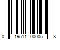 Barcode Image for UPC code 019511000058