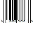 Barcode Image for UPC code 019538000079