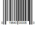 Barcode Image for UPC code 019540000050