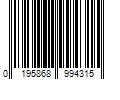 Barcode Image for UPC code 0195868994315