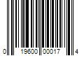 Barcode Image for UPC code 019600000174