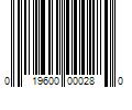 Barcode Image for UPC code 019600000280