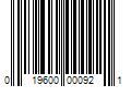 Barcode Image for UPC code 019600000921