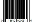 Barcode Image for UPC code 019612000056