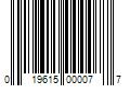 Barcode Image for UPC code 019615000077