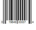 Barcode Image for UPC code 019649000074