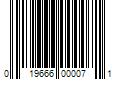 Barcode Image for UPC code 019666000071