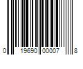 Barcode Image for UPC code 019690000078