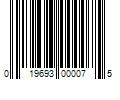 Barcode Image for UPC code 019693000075