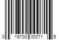 Barcode Image for UPC code 019700000715