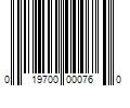 Barcode Image for UPC code 019700000760