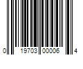 Barcode Image for UPC code 019703000064