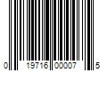 Barcode Image for UPC code 019716000075