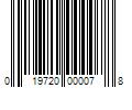 Barcode Image for UPC code 019720000078