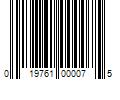 Barcode Image for UPC code 019761000075