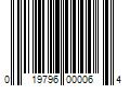 Barcode Image for UPC code 019796000064