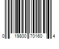 Barcode Image for UPC code 019800701604. Product Name: 