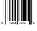 Barcode Image for UPC code 019805000078