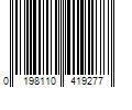 Barcode Image for UPC code 0198110419277