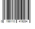 Barcode Image for UPC code 0198110419284