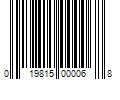 Barcode Image for UPC code 019815000068