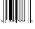 Barcode Image for UPC code 019829000078