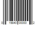 Barcode Image for UPC code 019840000002