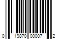 Barcode Image for UPC code 019870000072