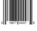 Barcode Image for UPC code 019877000075