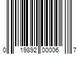 Barcode Image for UPC code 019892000067