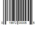 Barcode Image for UPC code 019972000055