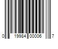 Barcode Image for UPC code 019984000067