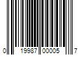 Barcode Image for UPC code 019987000057