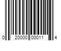 Barcode Image for UPC code 020000000114