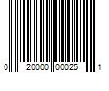 Barcode Image for UPC code 020000000251