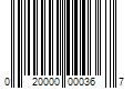 Barcode Image for UPC code 020000000367