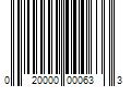 Barcode Image for UPC code 020000000633