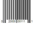 Barcode Image for UPC code 020000001111