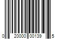 Barcode Image for UPC code 020000001395