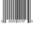 Barcode Image for UPC code 020000001579