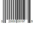 Barcode Image for UPC code 020000001975