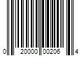 Barcode Image for UPC code 020000002064