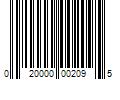 Barcode Image for UPC code 020000002095