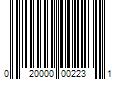 Barcode Image for UPC code 020000002231